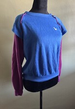 70s Womens Layered Crewneck.2 Toned.S/M made USA
