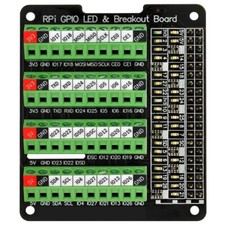 RPi GPIO Status LED and Terminal Block Burst Caps for Raspberry Pi A 3A B 2B