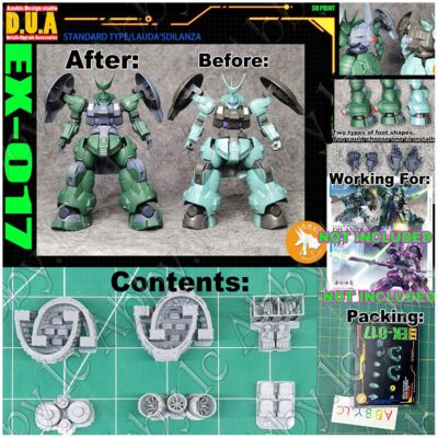 for HG 1/144 Standard Type Lauda Guel's Dilanza Resin Detail Parts Anubis EX-017