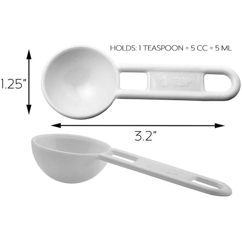 Bulk Pack of Teaspoon Measuring Spoons 24pk; 5 ml / 5 cc Scoops, Short-Handled - Picture 6 of 9