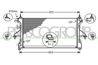 Prasco KüHler WasserküHler MotorküHler Aluminium FüR Fiat Ducato