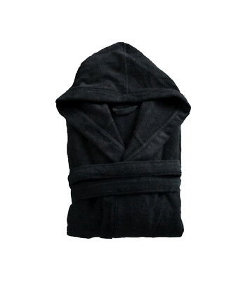 Terry Towelling Hooded Bath robe Dressing Gown Turkish Cotton with Hood Bathrobe