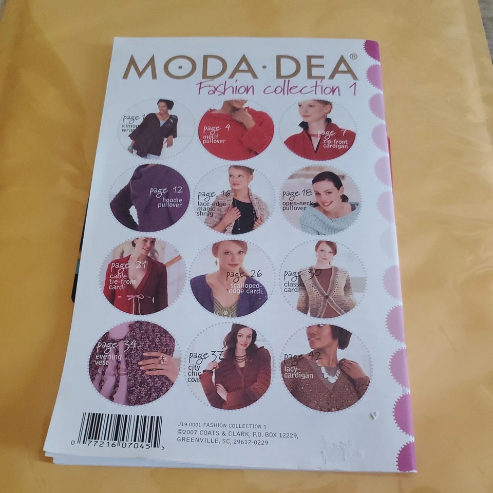 Moda Dea 12 Knit & Crochet Designs Booklet  2007  - Image 2 of 3