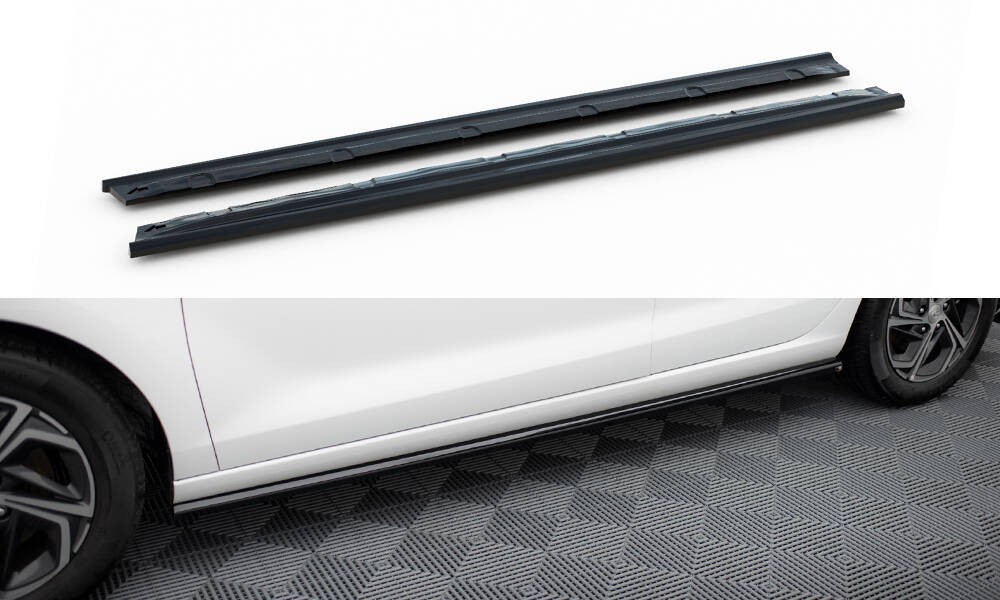 Rajouts de bas de caisse Maxton pour Hyundai i30 N-Line et Hatchback en ABS noir