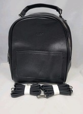 ULTIMATE DANCE Large Shoes Bag/Backpack Black Faux Leather Adjustable Strap NEW