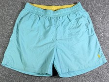 Polo Ralph Lauren Blue Yellow Pony Lined Swim Trunks Men  s Size XL 5  Inseam