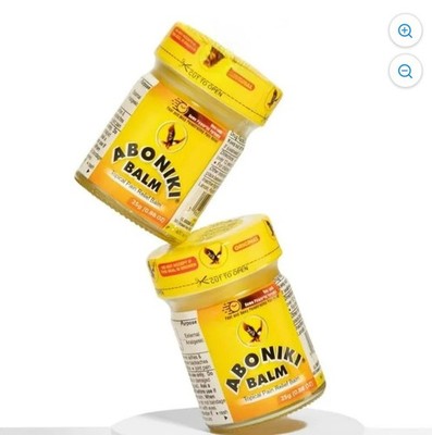 Aboniki Balm 25g with Menthol  & Eucalyptus Oil for Muscle & Joint Pain 4 packs 