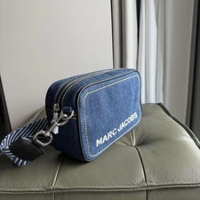 MARC JACOBS camera bag Canvas Blue Shoulder Bag New From Japan