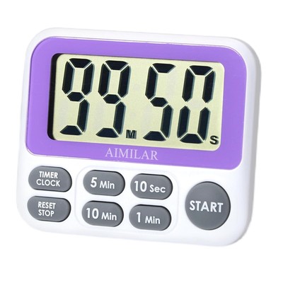 Digital Countdown Kitchen Timer - Count Up Down Magnetic Timer Clock with Lou...