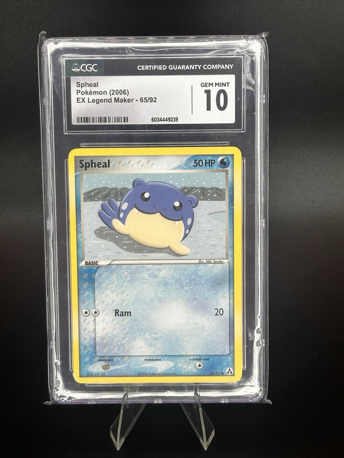 SPHEAL 2006 Pokemon EX Legend Maker 65/92 CGC 10