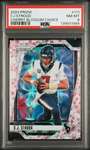 2024 Panini Prizm #111 Cj Stroud Cherry Blossom Choice /15 PSA 8 SSP