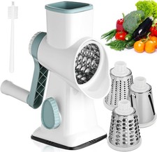 Rotary Cheese Grater, Hand Crank Cheese Shredder, Vegetable Slicer for Kitchen,