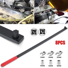 8pc Serpentine Timing Belt Tension Tool Kit Idler Pulley Crow Foot Socket Wrench