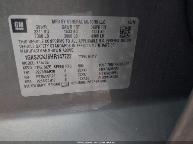 (LID ARMREST ONLY) Console Front Floor Denali With Entertainment System Fits 16- Foto 2 de 4