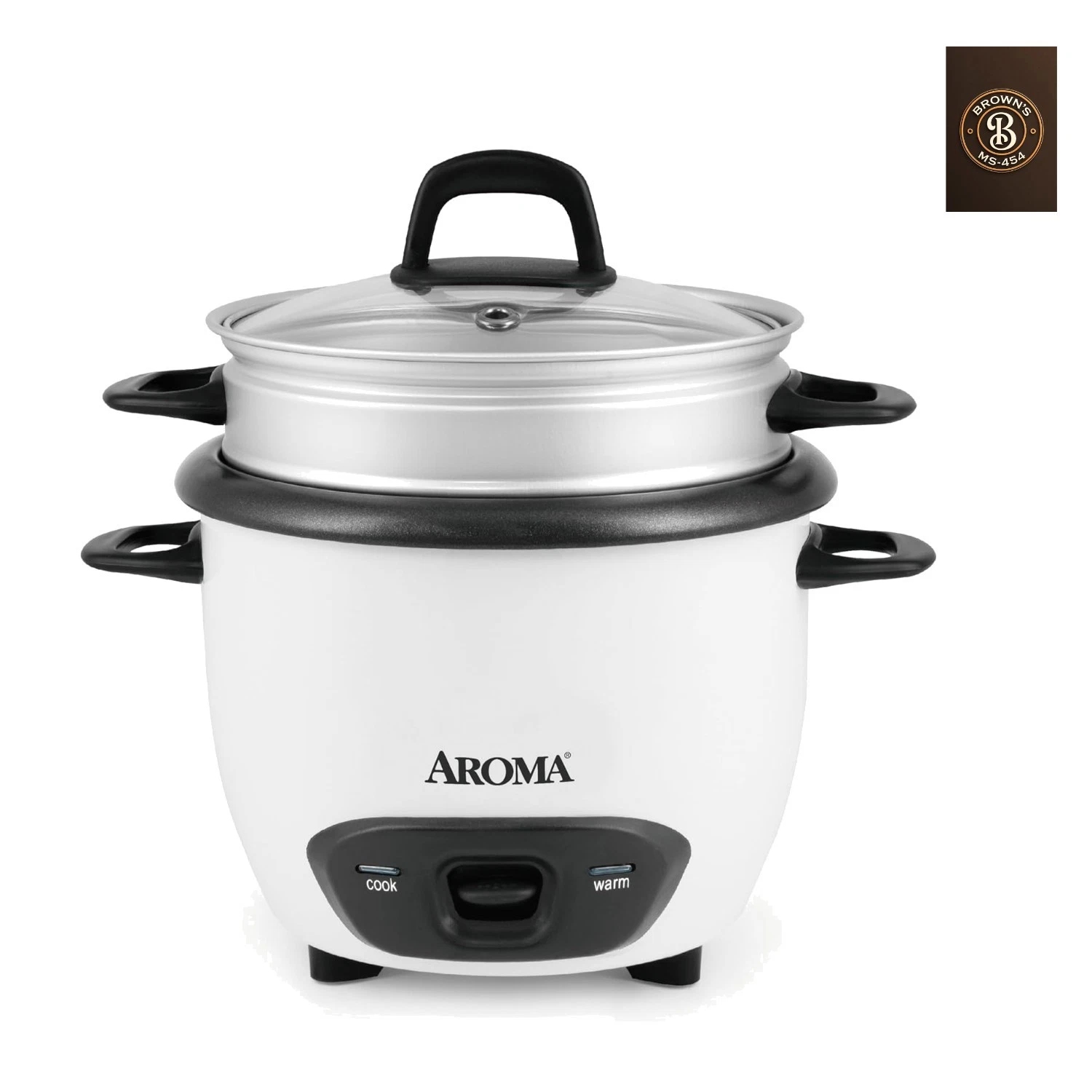 Rice Cooker, 3-Cup Uncooked / 6-Cup Cooked, Steamer, Small Rice Cooker, Oatme...