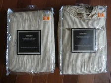 Sonoma Blackout Lined Panel with Hidden Back Tabs 50" x 63" Cream Tan 2 panels