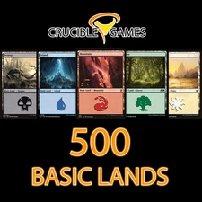 500 Magic The Gathering Basic Lands - MTG Basic Land Lot - 100 of Each Land