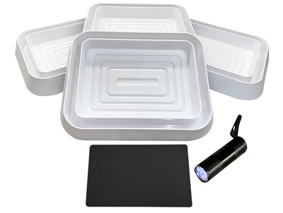 Bed Bug Interceptors XL, Bug Detector and Trap, with Anti Skid Pads, White, 4 pk