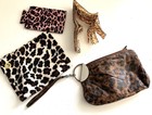 Lot 4 Polyester Speckled Brown Women Gadgets: Purse, Pouch, Ribbon & Mug Holder — photo 2