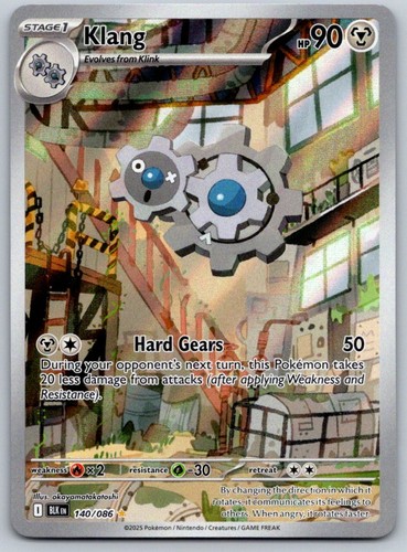 Klang (Illustration Rare) Holo Black Bolt 140/086 Pokemon Card NM