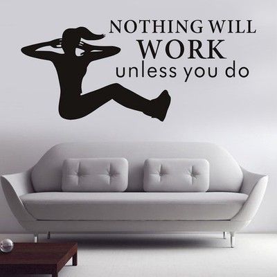  1Pc Workout Wallpaper Übung Wandaufkleber Wand Zieraufkleber Indoor Sports