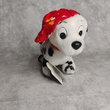 101 Dalmations Plush Stuffed Animal w/ Paint Splatter Hat Vintage 1990s Applause