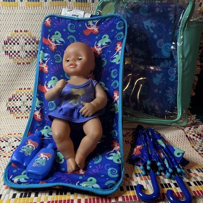 Vintage Disney Little Mermaid Rare Baby Doll Beach Set BY HAUCK 80 s 90 s