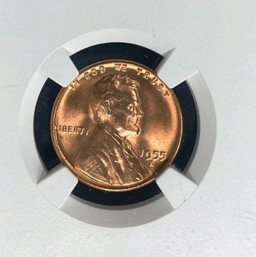 1955-S LINCOLN WHEAT CENT ~ NGC MS 65 RD ~BEAUTIFUL COIN~REF#98-102