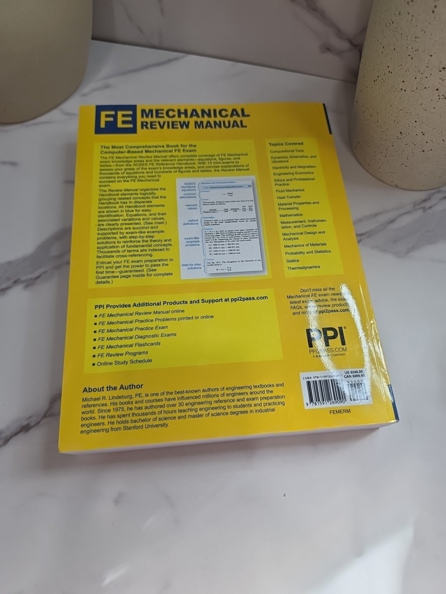 FE MECHANICAL REVIEW MANUAL 機械工学基礎試験 参考書 Selling FE