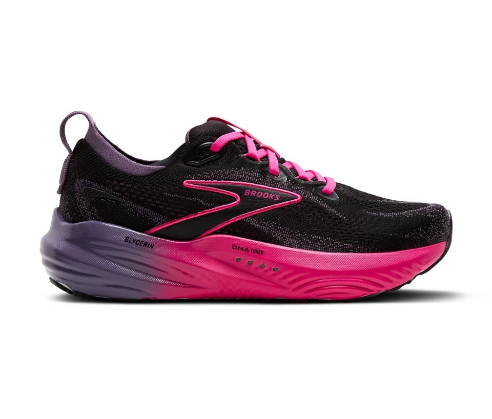 Zapato para correr Brooks Glycerin 22 para mujer - negro/montana/fucsia - talla 5 mediano Foto 2 de 4