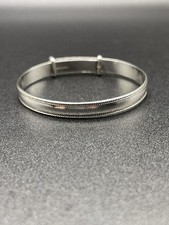 Vintage Sterling Silver Baby Bangle. Adjustable