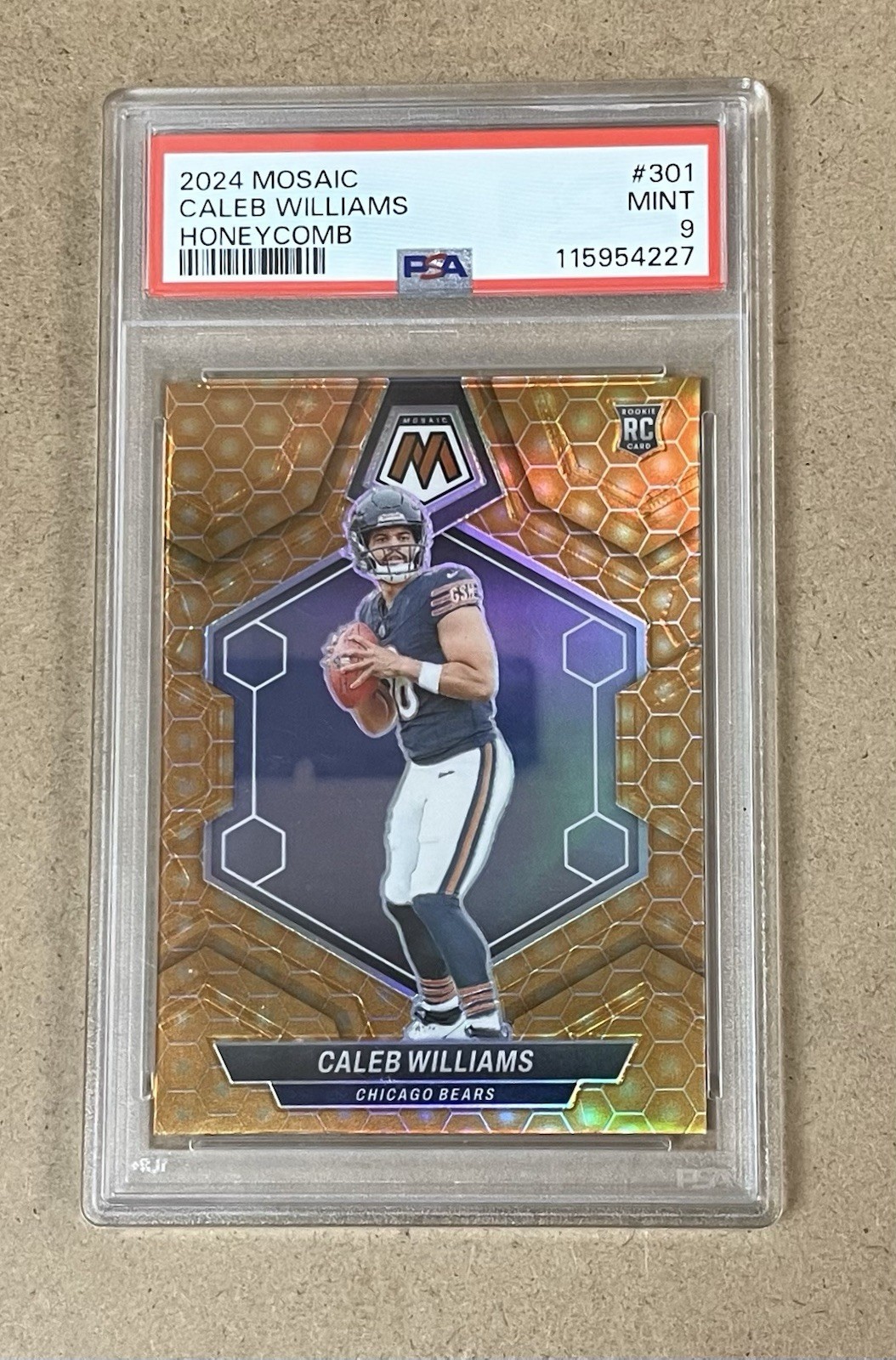 2024 MOSAIC HONEYCOMB #301 CALEB WILLIAMS PSA 9 MINT / LOW POP / SSP