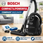 Bosch Compaxx'x 600w Compact Corded Cylinder Vacuum Cleaner/Hoover