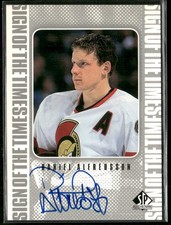 1998-99 SP Authentic Sign of the Times Daniel Alfredsson Auto Ottawa Senators