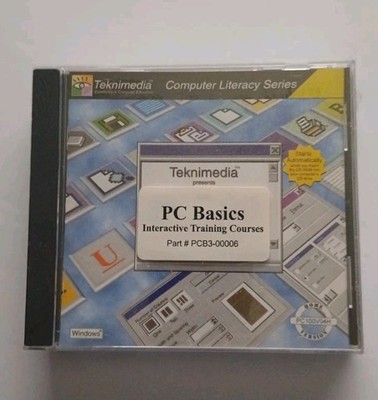 TEKNIMEDIA Computer Basics 3-CD-Rom set Literacy Series PC100 PC101 PC110 skills