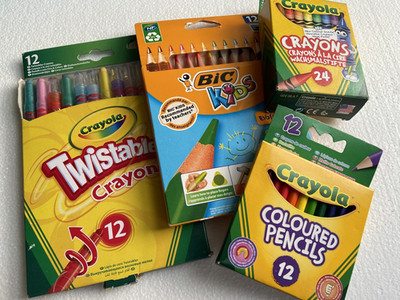 4 x Crayola Farbstifte Buntstifte Twistables 12 / 24 Kinder Posten Konvolut
