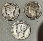 Lot of 3 —1944-D Mercury Dimes