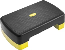 Yes4All 18.9" Aerobic Exercise Step Platform with 2 Risers, E. Yellow/Black 