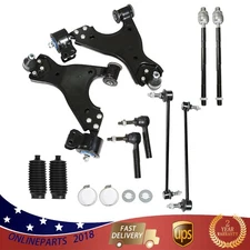 For GMC Acadia 2007 - 2016 Front Control Arms Ball Joints Tie Rod Ends Kit 10PC