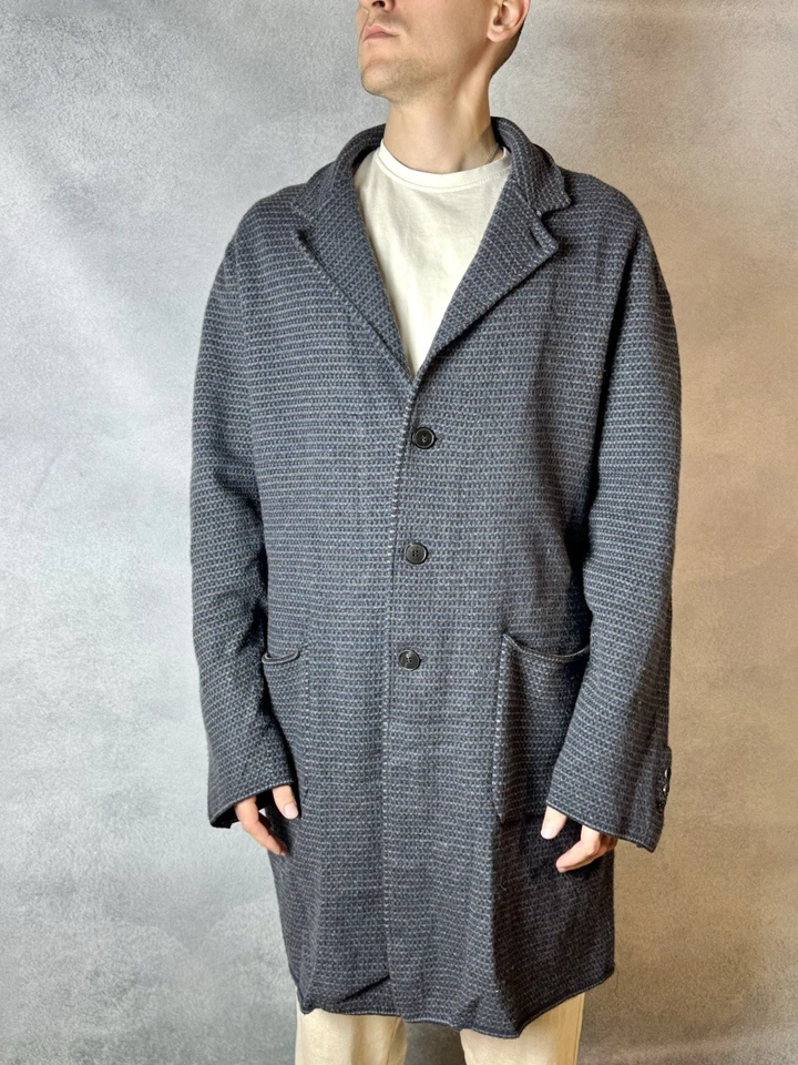 MISSONI Wool Coat Multicolored Button Knitted Made In Italy Men's Size L, 52 - Image 3 of 4