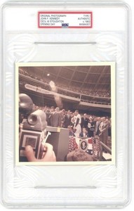 JOHN F. KENNEDY 1963 Opening Day Senators VS Orioles Type 1 5x5 Photo PSA/DNA🔥