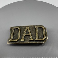 VINTAGE STYLE DAD METAL BRASS BELT BUCKLE