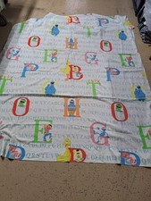 Vintage Sesame Street With Alphabet Twin Flat Sheet