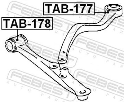 For FEBEST TAB-178 FRONT LOWER LEVER SILENT BLOCK TOYOTA CROWN /