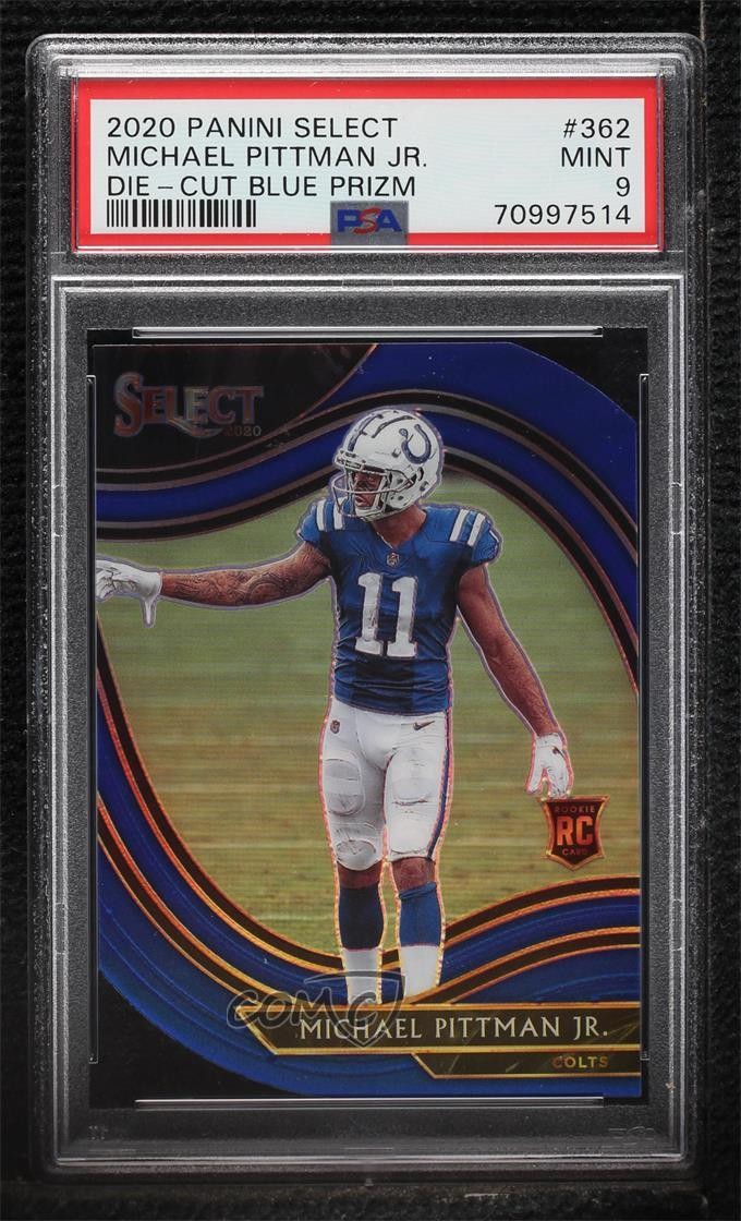2020 Select Field Level Blue Prizm Die-Cut Michael Pittman Jr PSA 9 MINT 0jk3