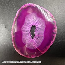 Agate Slice 2.5-3 Inch Natural Banded Agate Crystal Polished Mineral Display