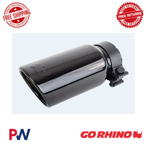 Go Rhino Black Chrome Stainless Steel Exhaust Tip - GRT3410BC - Foto 1 di 2