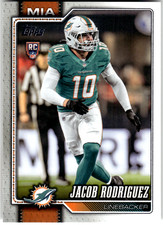 2026 Topps Football #378 JACOB RODRIGUEZ Miami Dolphins RC NFL Football