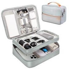 Double Layer Electronics Travel Organizer Waterproof Cable Accessories Bag