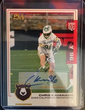Chris Kavanagh 2025 Premier Lacrosse League PLL Red Auto RC Card #06/10